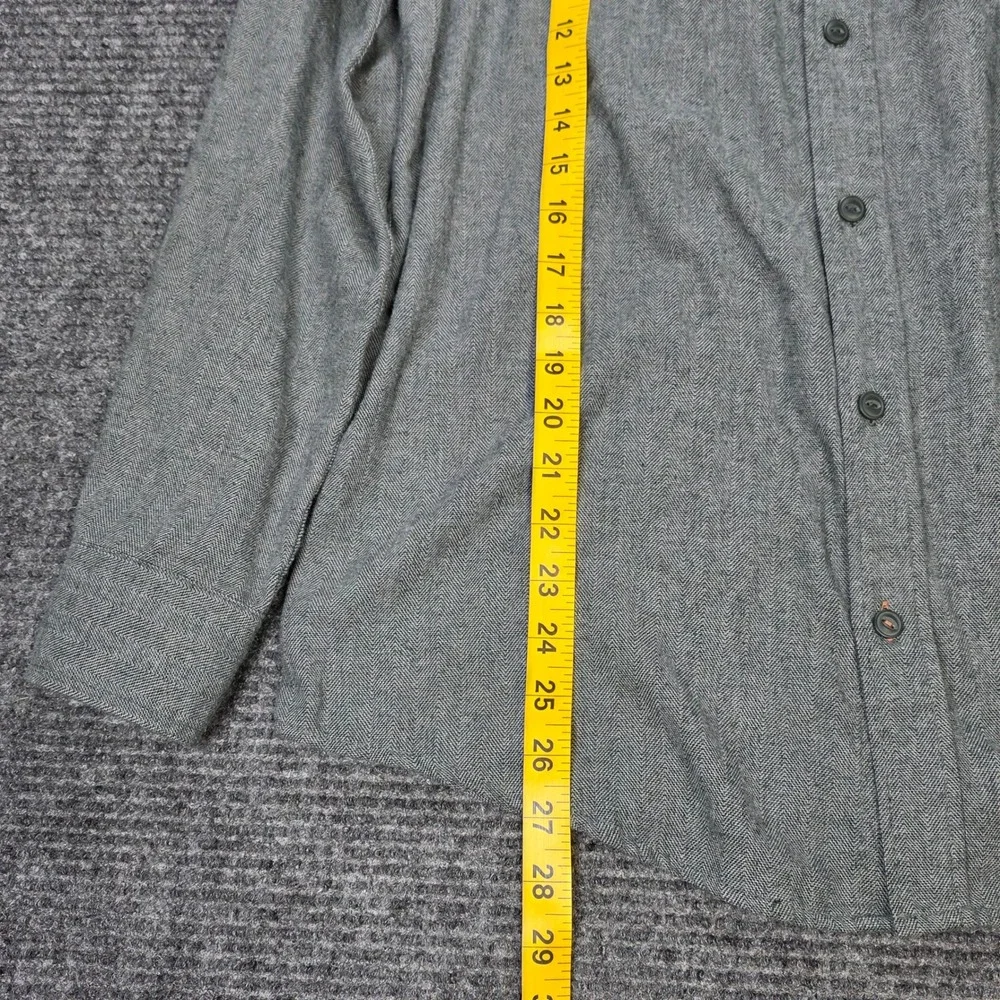 Original Weatherproof Vintage Button Down Shirt Men's Size‎ M Grey Herringbone